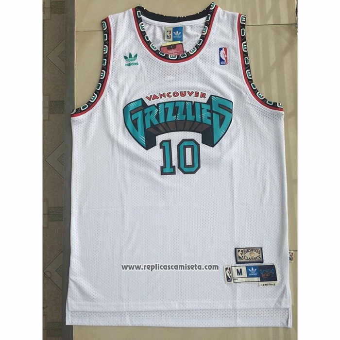 Camiseta Memphis Grizzlies Mike Bibby #10 Historic Retro Blanco